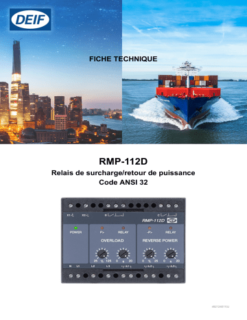 Deif RMP-112D Power protection relay Fiche technique | Fixfr