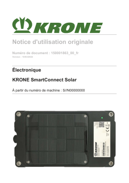 Krone SmartConnect Solar Mode d'emploi