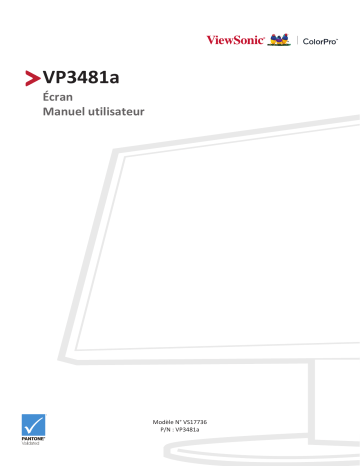 ViewSonic VP3481A-S MONITOR Mode d'emploi | Fixfr