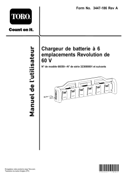 Toro Revolution 60V 6-Pod Battery Charger Misc Manuel utilisateur