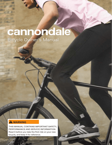 Cannondale  Bicycle Manuel du propriétaire | Fixfr