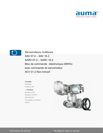 AUMA Multi-turn actuators SAV 07.2 Mode d'emploi | Fixfr