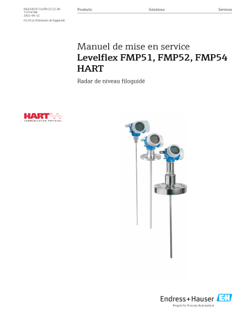 Endres+Hauser Levelflex FMP51, FMP52, FMP54 HART Mode d'emploi | Fixfr