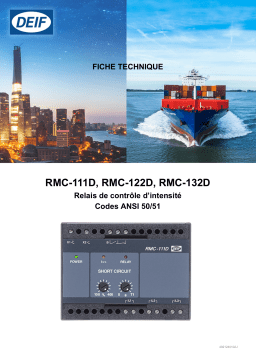 Deif RMC-132D Current and short circuit relay Fiche technique