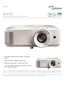Optoma EH412x High resolution, versatile and bright projector Manuel du propriétaire
