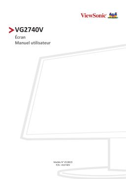 ViewSonic VG2740V-S MONITOR Mode d'emploi