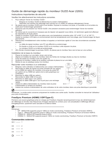 Acer CG48 Monitor Guide de démarrage rapide | Fixfr