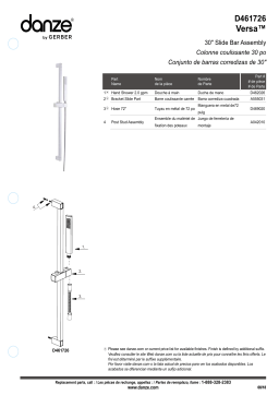 Gerber Plumbing D461726BS Versa™ Single Function Hand Shower in Satin Black Installation manuel