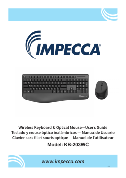 Impecca KB203WCK Wireless Multimedia Keyboard & Mouse Manuel utilisateur