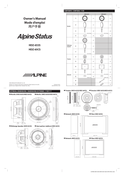 Alpine HDZ-653S Alpine Status Manuel du propriétaire