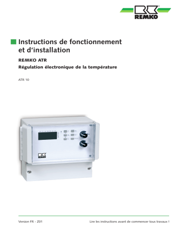 Remko ATR-10 Manuel utilisateur | Fixfr