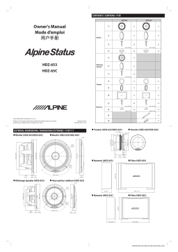 Alpine HDZ-653 Manuel du propriétaire