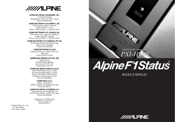 Alpine PXI-H990 Manuel du propriétaire | Fixfr