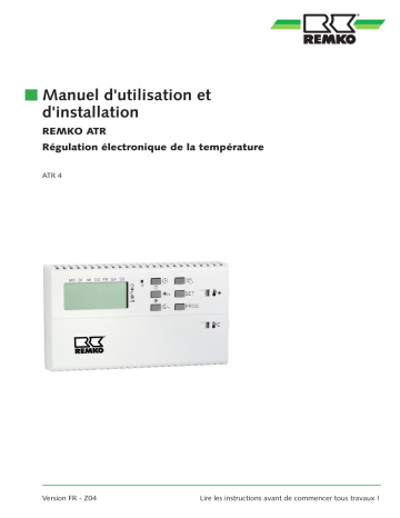 Remko ATR-4 Manuel utilisateur | Fixfr