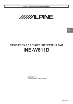 Alpine INE-W611DU8 Manuel du propriétaire