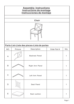 Crawford & Burke 97678ACH San Marino Black X-Back Aluminum Outdoor Dining Chair Mode d'emploi