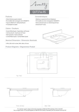 Avanity QUT37CO-RS 37 in. W x 22 in. D Quartz Vanity Top spécification