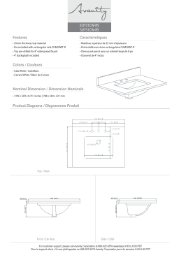 Avanity EUT31CW-RS 31 in. W x 22 in. D Engineered stone composite Vanity Top spécification