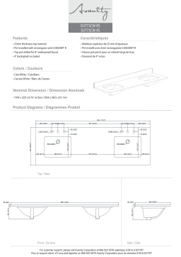 Avanity EUT73CW-RS 73 in. W x 22 in. D Engineered stone composite Vanity Top spécification