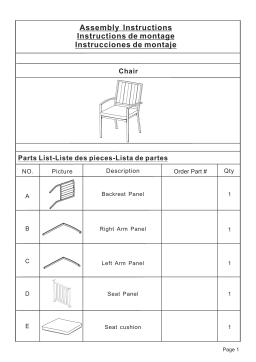 Crawford & Burke 97680ACH San Marino Black Aluminum Outdoor Armchair Dining Chair Mode d'emploi