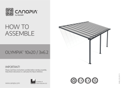Canopia by Palram 704575 Olympia 10 ft. x 20 ft. Gray/Bronze Aluminum Patio Cover Mode d'emploi