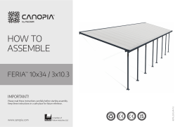Canopia by Palram 702743 Feria 10 ft. x 34 ft. Gray/Clear Aluminum Patio Cover Mode d'emploi