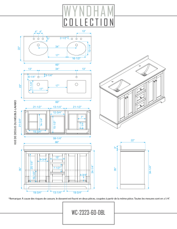 WCV232360DBBCMUNSMXX | WCV232360DWBCXSXXM58 | WCV232360DGBCMUNOM58 | WCV232360DGBCMUNSM58 | WCV232360DGBCXSXXM58 | WCV232360DGBCMUNSMXX | WCV232360DBBCMUNOM58 | WCV232360DBBCMUNOMXX | WCV232360DWBCMUNOMXX | Wyndham Collection WCV232360DGBCMUNOMXX Avery 60 in. W x 22 in. D x 35 in. H Double Bath Vanity spécification | Fixfr