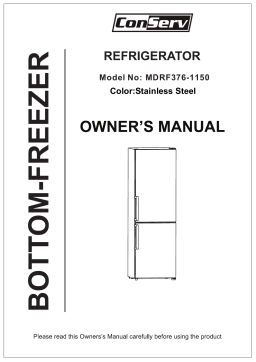 Conserv MDRF376-1150 11.5 cu. ft. Bottom Freezer Refrigerator Guide d'installation