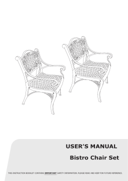 GYMAX GYM09711 Outdoor Dining Chairs Cast Aluminum Patio Bistro Chairs Armchairs (Set of 4) Mode d'emploi