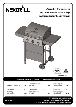 Nexgrill 720-1012 3-Burner Propane Gas Grill Mode d'emploi