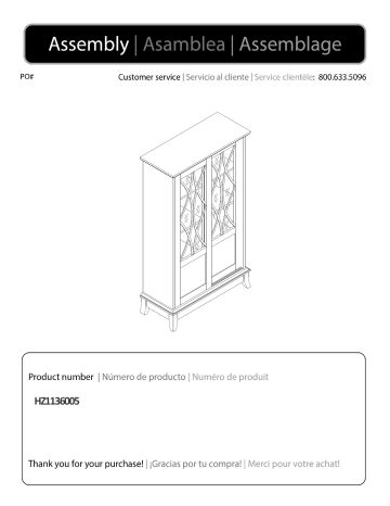 Southern Enterprises HD391229 Bocking White Accent Cabinet Mode d'emploi | Fixfr