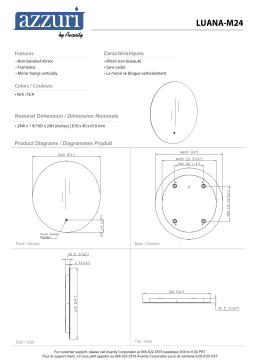 Home Decorators Collection LUANA-M24 Luana 24 in. W x 24 in. H Frameless LED Wall Mirror spécification