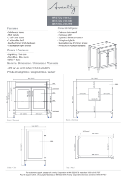 Avanity EVERETTE-VS31-WT-C Everette 31 in. W x 22 in. D x 35 in. H Bath Vanity spécification