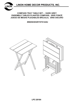 Linon Home Decor THD01872 Cassia Grey Tray Table Set Mode d'emploi