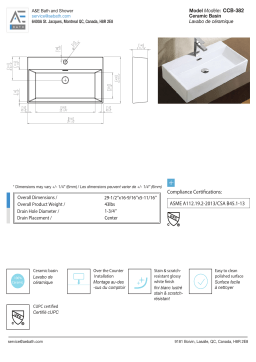 Unbranded 240149 Kairi Vessel Ceramic Basin Sink spécification