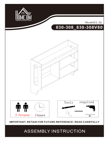 830-308V80CF | HOMCOM 830-308V80GY Grey Wall-Mounted Hanging Storage Shelf Mode d'emploi | Fixfr