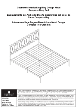 Hillsdale Furniture 2605-660 Naomi Gray King Headboard and Footboard with Frame Metal Bed Mode d'emploi