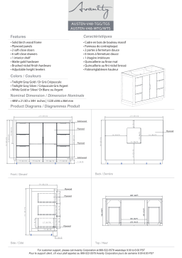 Avanity AUSTEN-VS49-WTG-C Austen 49 in. W x 22 in. D Bath Vanity spécification