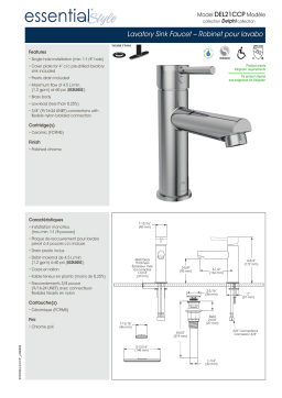 Keeney DEL21CCP Belanger Single Hole Single-Handle Bathroom Faucet spécification