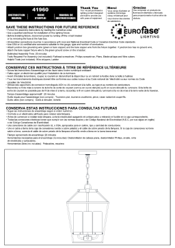 Eurofase 41960-011 Bastille 4-Light Black Outdoor Pendant Light Guide d'installation