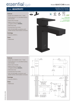 Keeney QUA21CMB Belanger Single Hole Single-Handle Bathroom Faucet spécification