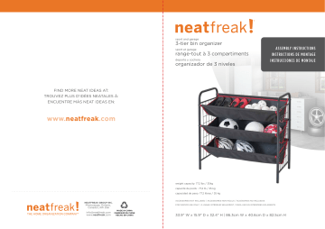 NFC034042D3036-001 | neatfreak NFC034062D3036-001 Gray 3-Compartment Sports Grid Top Sorter Mode d'emploi | Fixfr