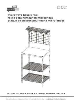 Honey-Can-Do SHF-09256 Chrome/Natural Microwave Shelving Unit Mode d'emploi