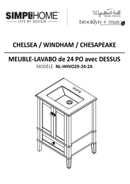 Simpli Home NL-HHV029-24-2A Chelsea 24 in. Bath Vanity Mode d'emploi