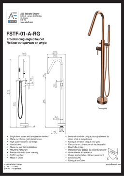 A&E 240187 Aya Single-Handle Freestanding Roman Tub Faucet spécification