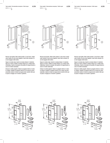 Prime-Line A 219 Sliding Screen Door Handle, Columbia Mode d'emploi | Fixfr