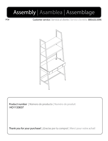 Southern Enterprises HD391182 Lilford 33 in. Rectangle Gray-Brown Ladder Desk Mode d'emploi | Fixfr