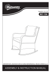 Outsunny 867-104 Modern Mixed Grey Wicker Outdoor Rocking Chair Mode d'emploi