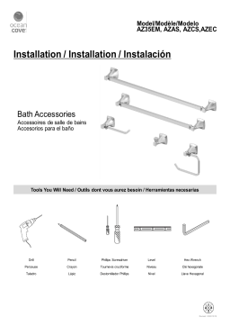 OCEAN COVE AZ35EM-PN Understated Architectural Modern 24 in. Towel Bar Guide d'installation