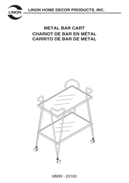 Linon Home Decor THD03686 Winona White Bar Cart Mode d'emploi